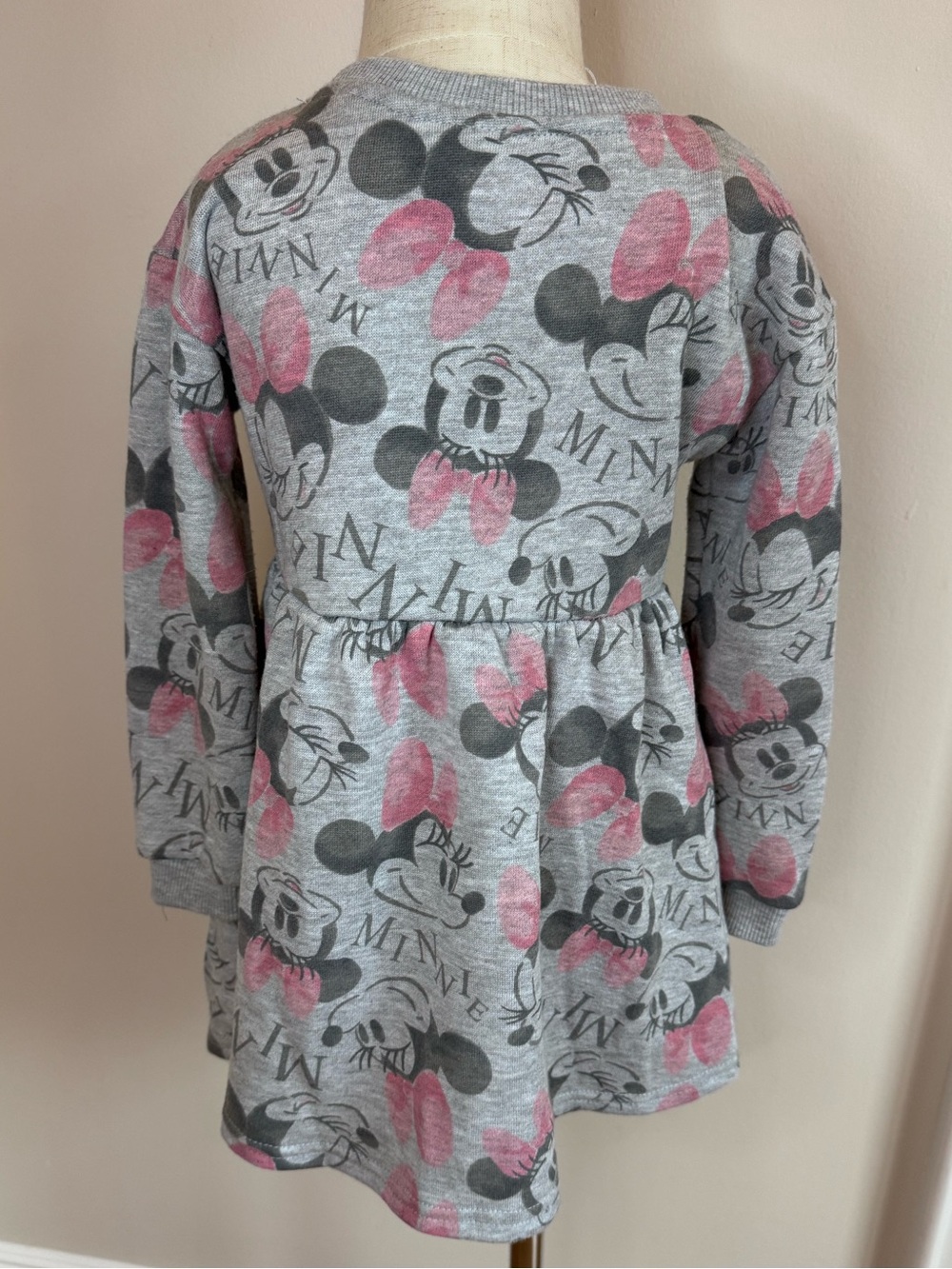 Disney Minnie Mouse Gray Sweater Dress - Picture 4 of 4